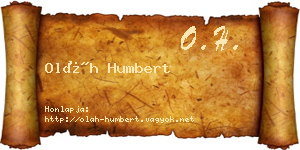 Oláh Humbert névjegykártya